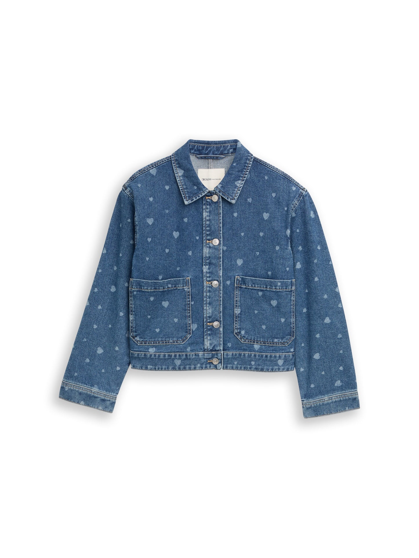 Jeansjacke mit aufgesetzten Taschen