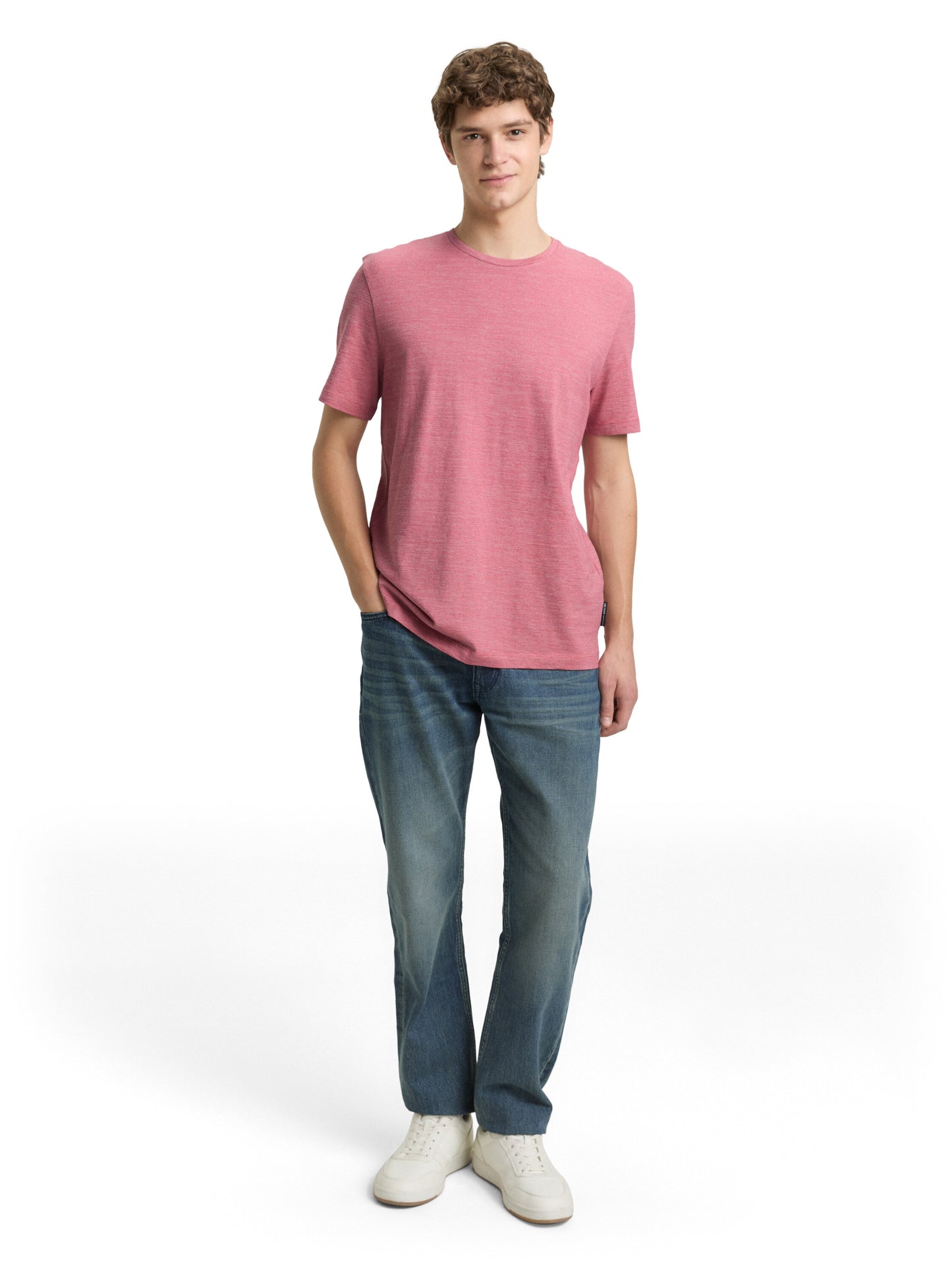 T-Shirt in Melange-Optik