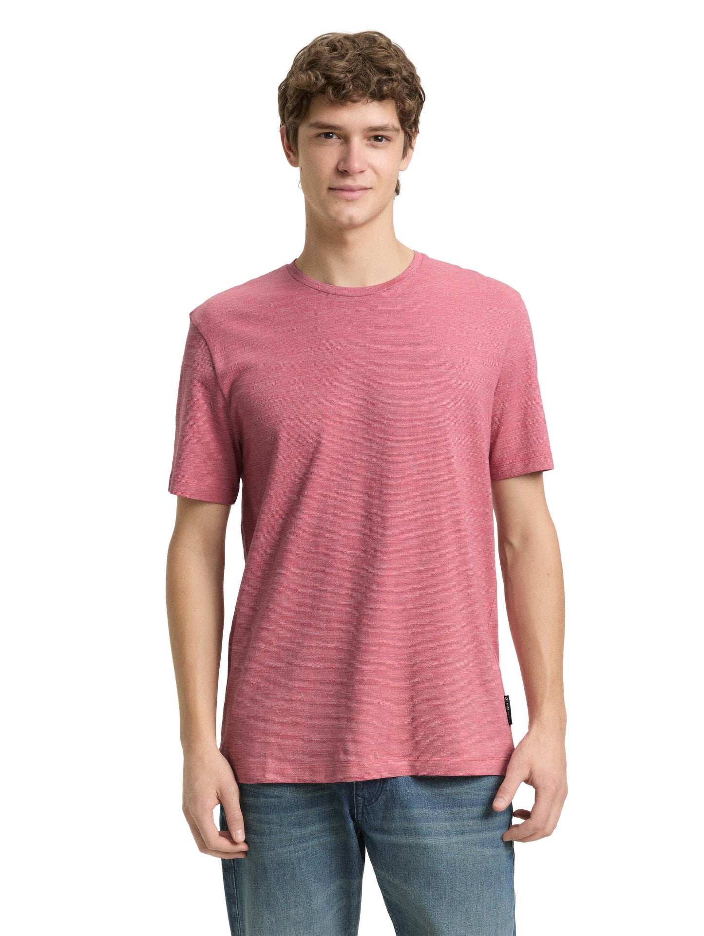 T-Shirt in Melange-Optik