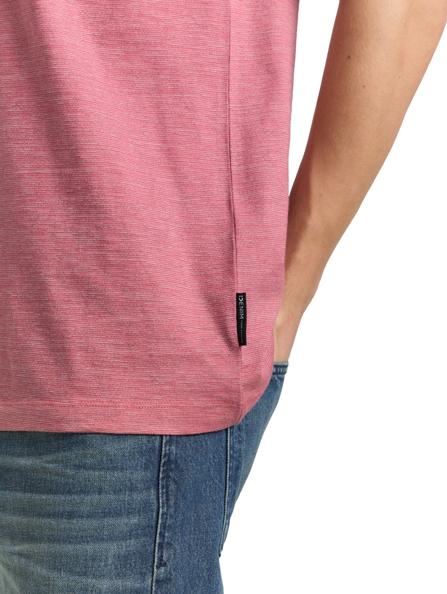 T-Shirt in Melange-Optik