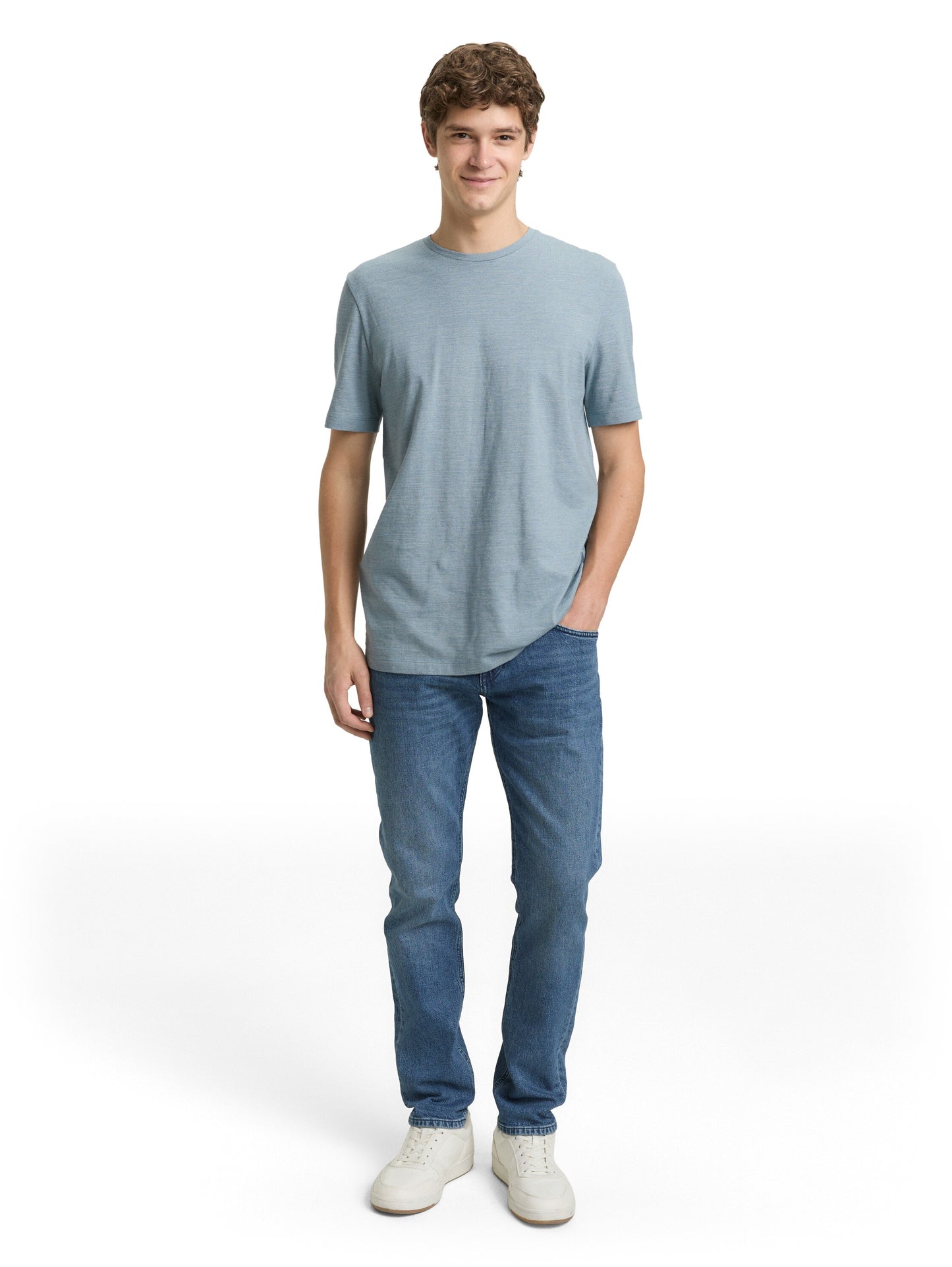 T-Shirt in Melange-Optik
