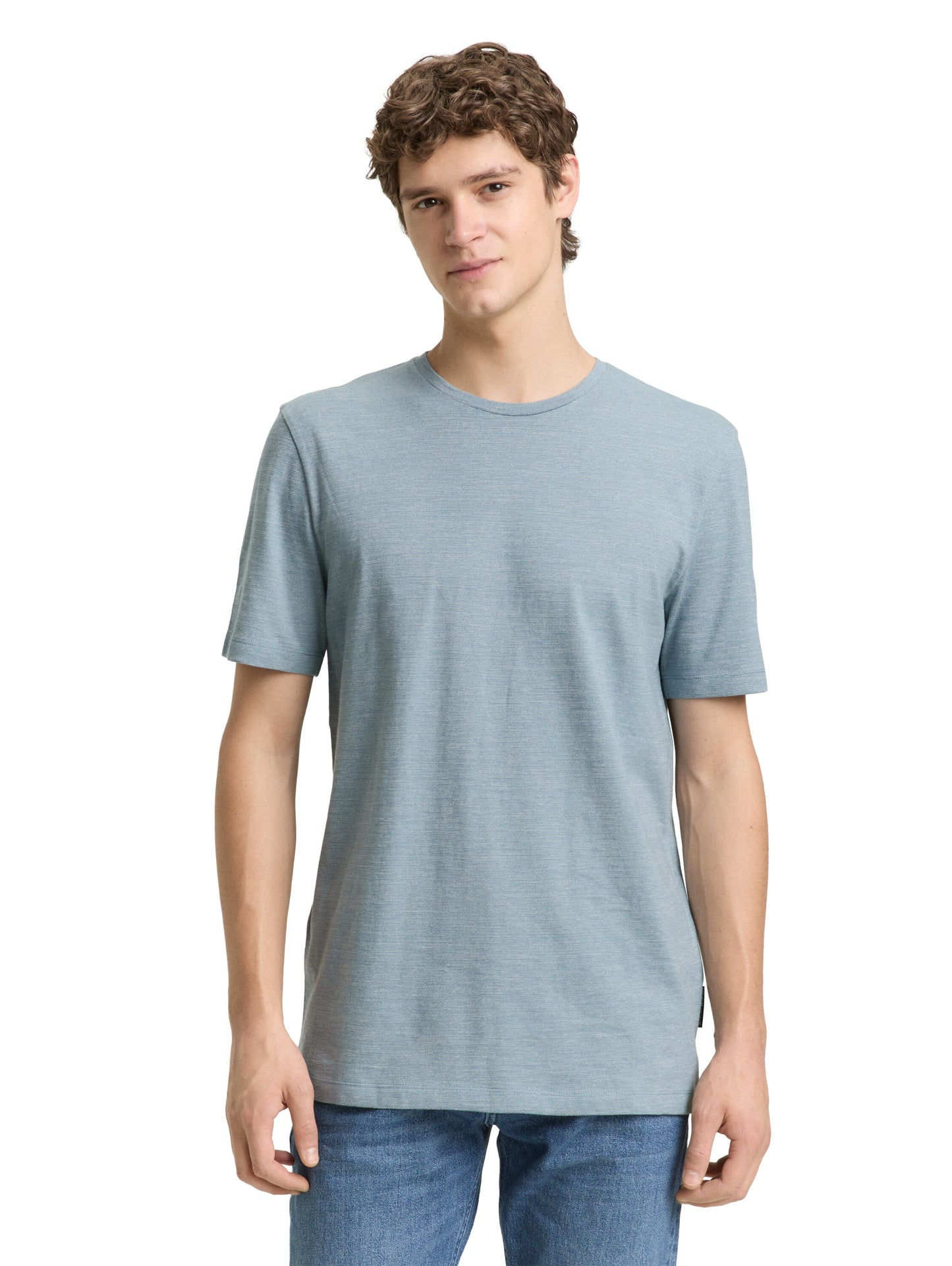 T-Shirt in Melange-Optik