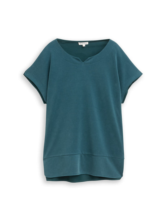 T-Shirt aus Materialmix