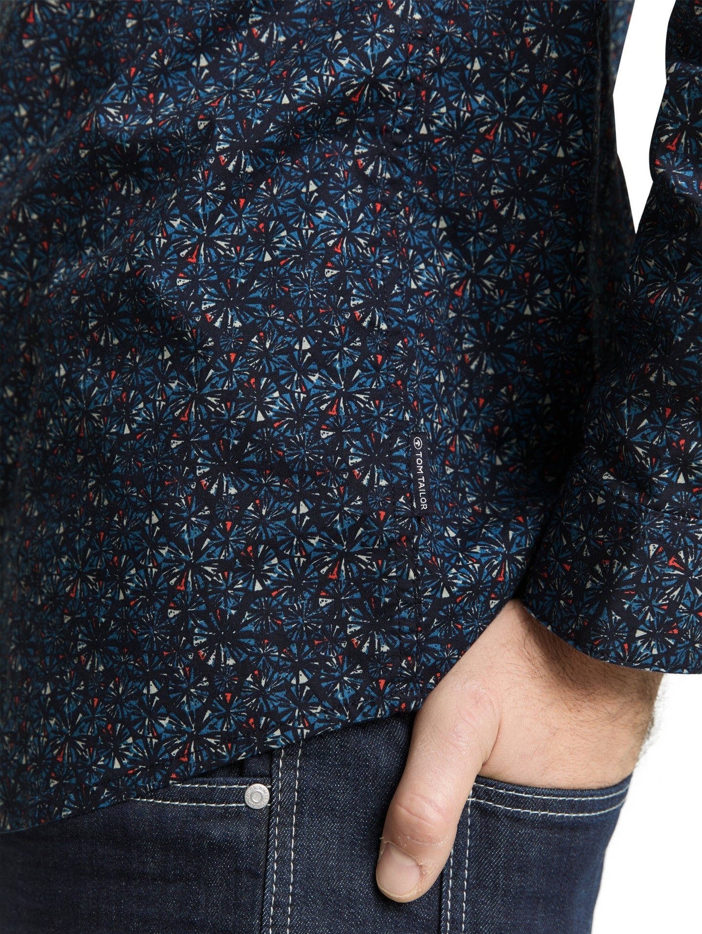 Fitted Hemd mit Muster