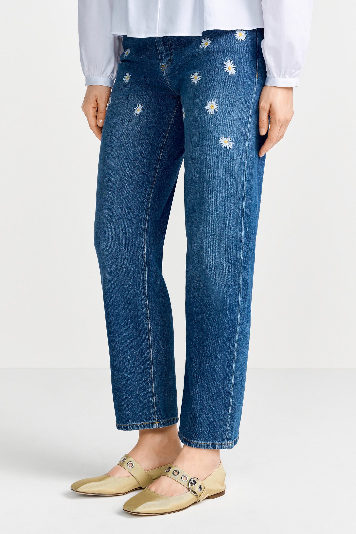 Relaxed Floral Denim