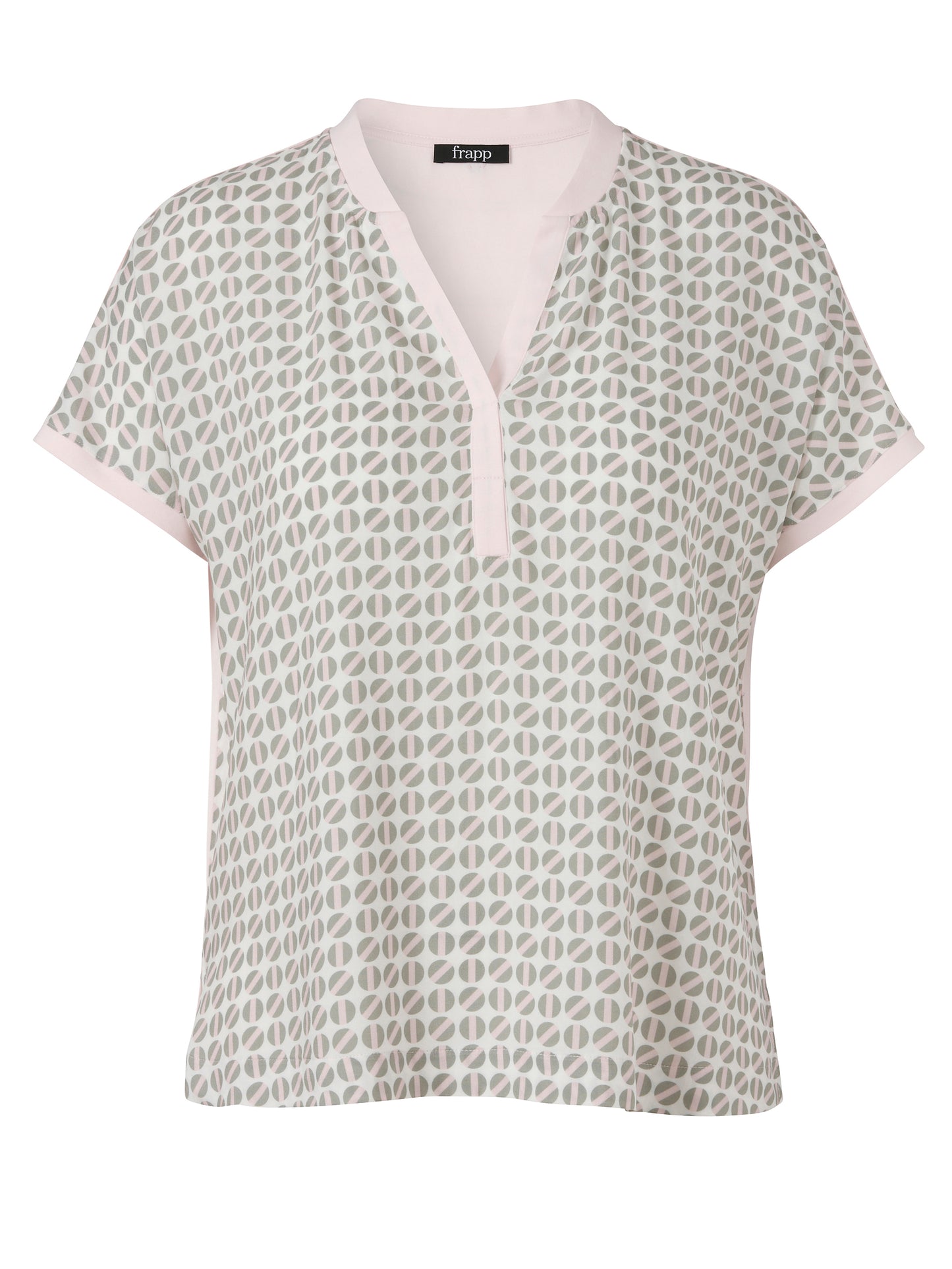 Bluse V-Ausschnitt ohne Arm Druck