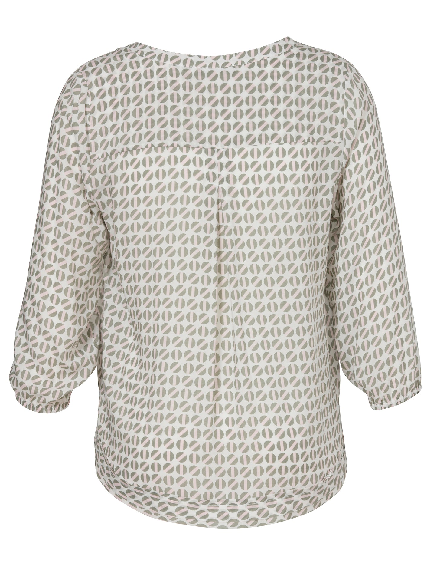 Bluse V-Ausschnitt 3/4 Arm Druck