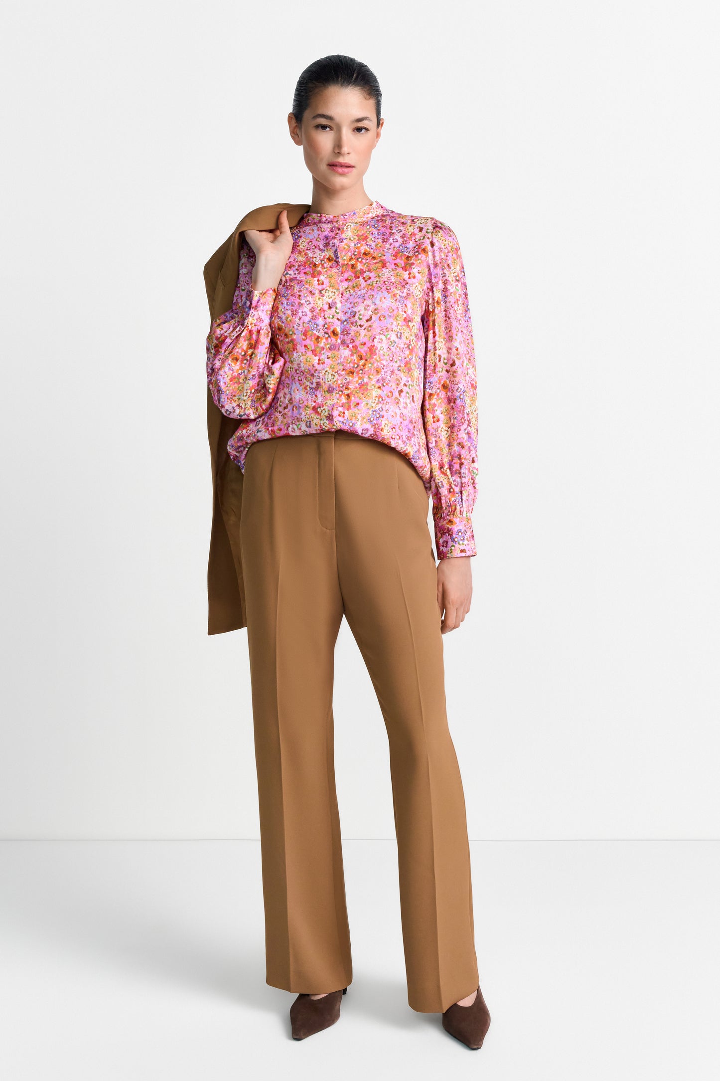 Printed Blouse with Bow