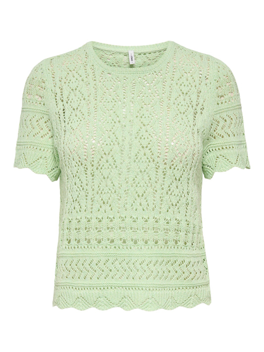 ONLELKE LIFE SS STRUCTUR O-NECK KNT NOOS