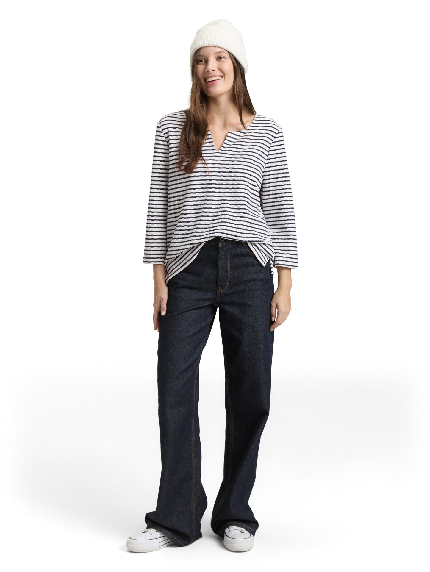 Langarmshirt mit Streifenmuster
