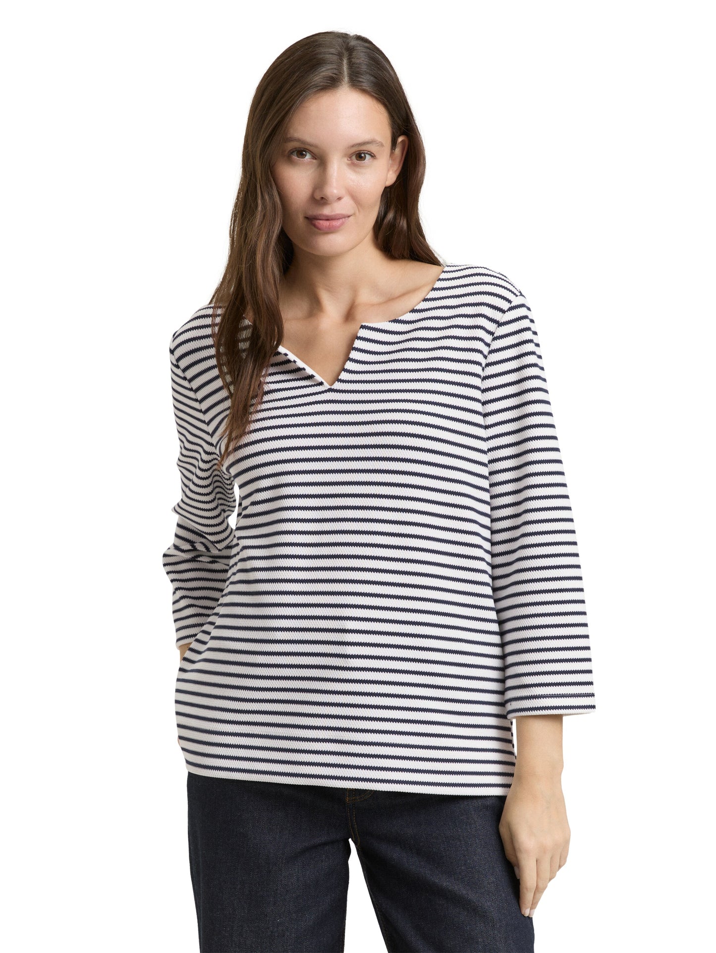 Langarmshirt mit Streifenmuster