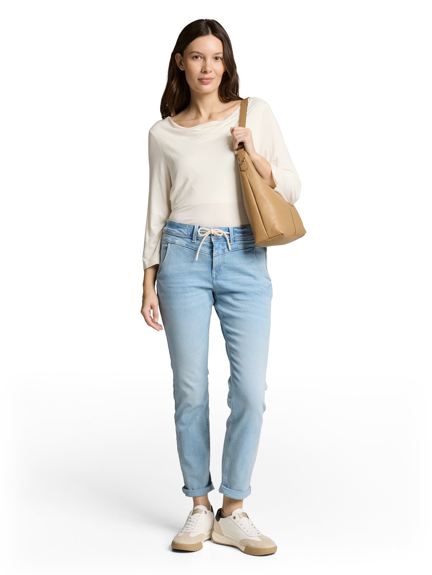 TTMAYA TAPERED Stretch Jeans mit Kordelzug