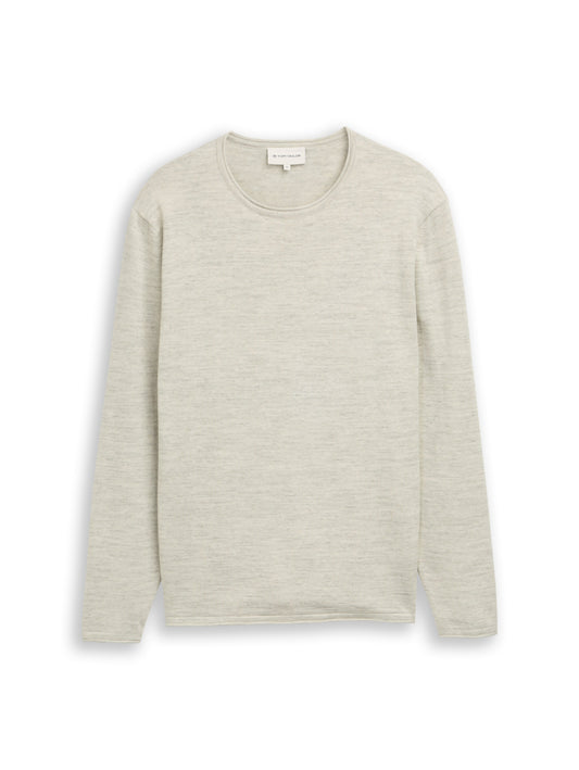 Strickpullover in Melange-Optik