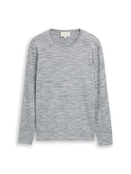 Strickpullover in Melange-Optik