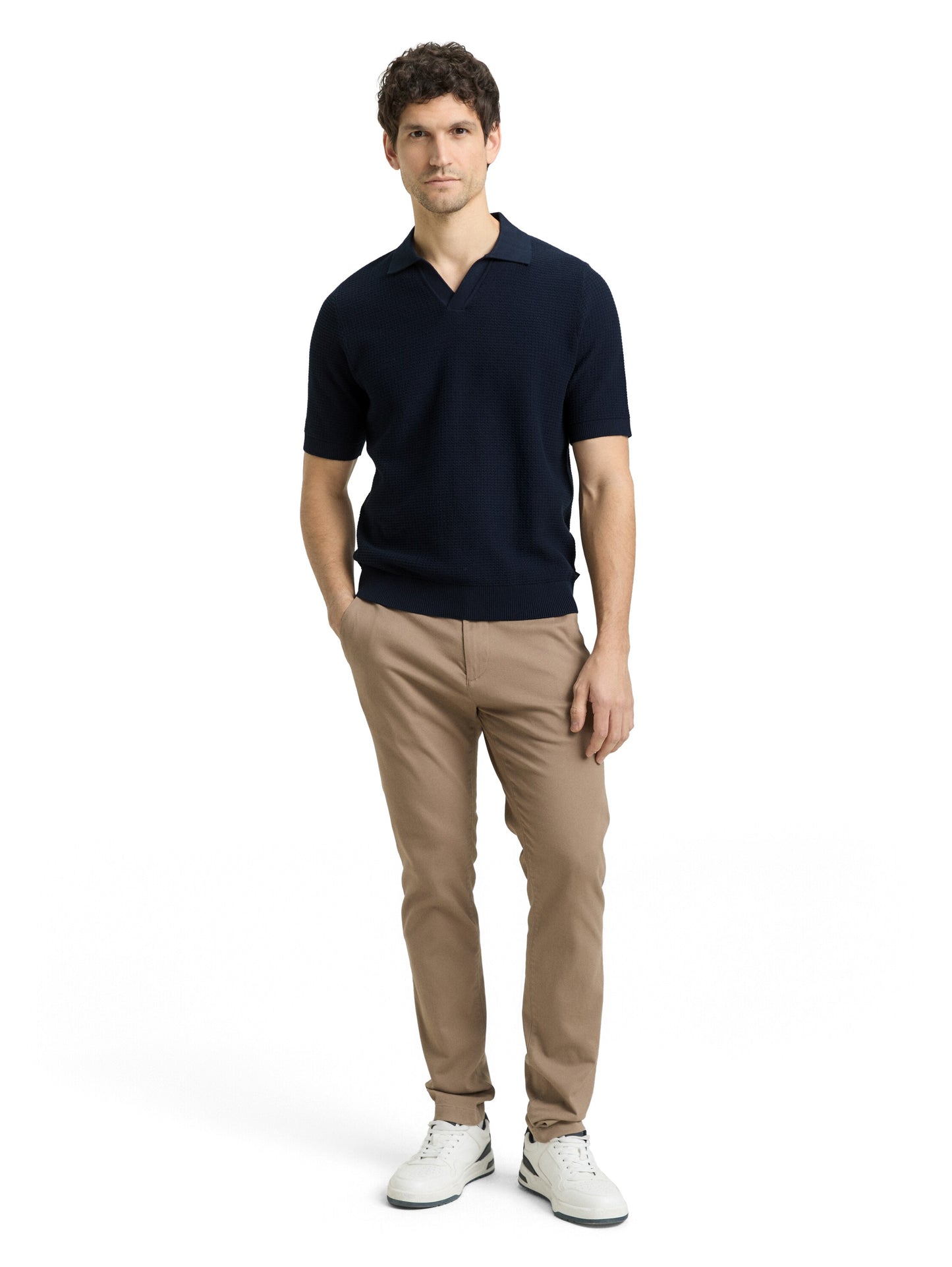 Strickpullover mit Polokragen