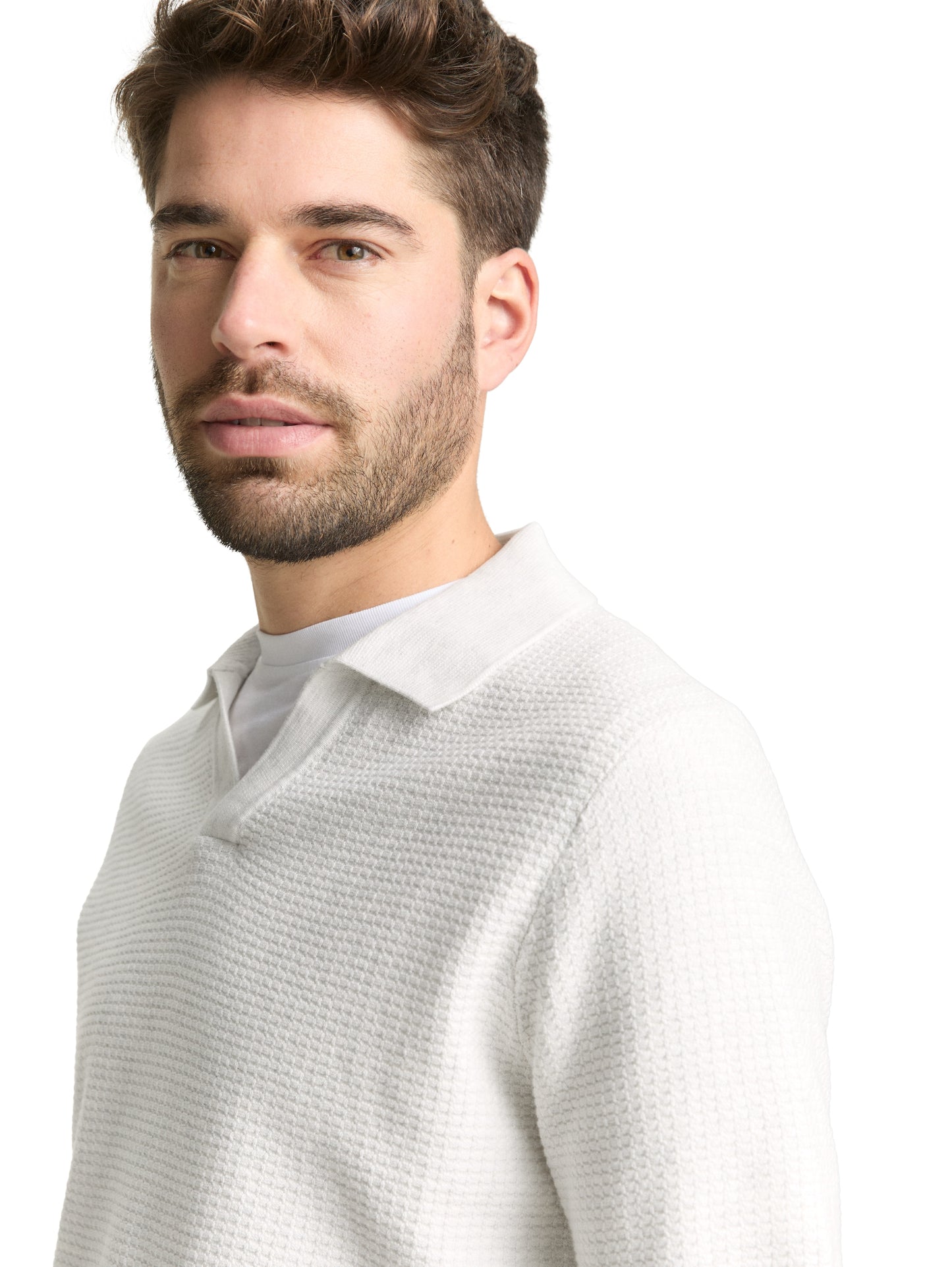 Strickpullover mit Polokragen