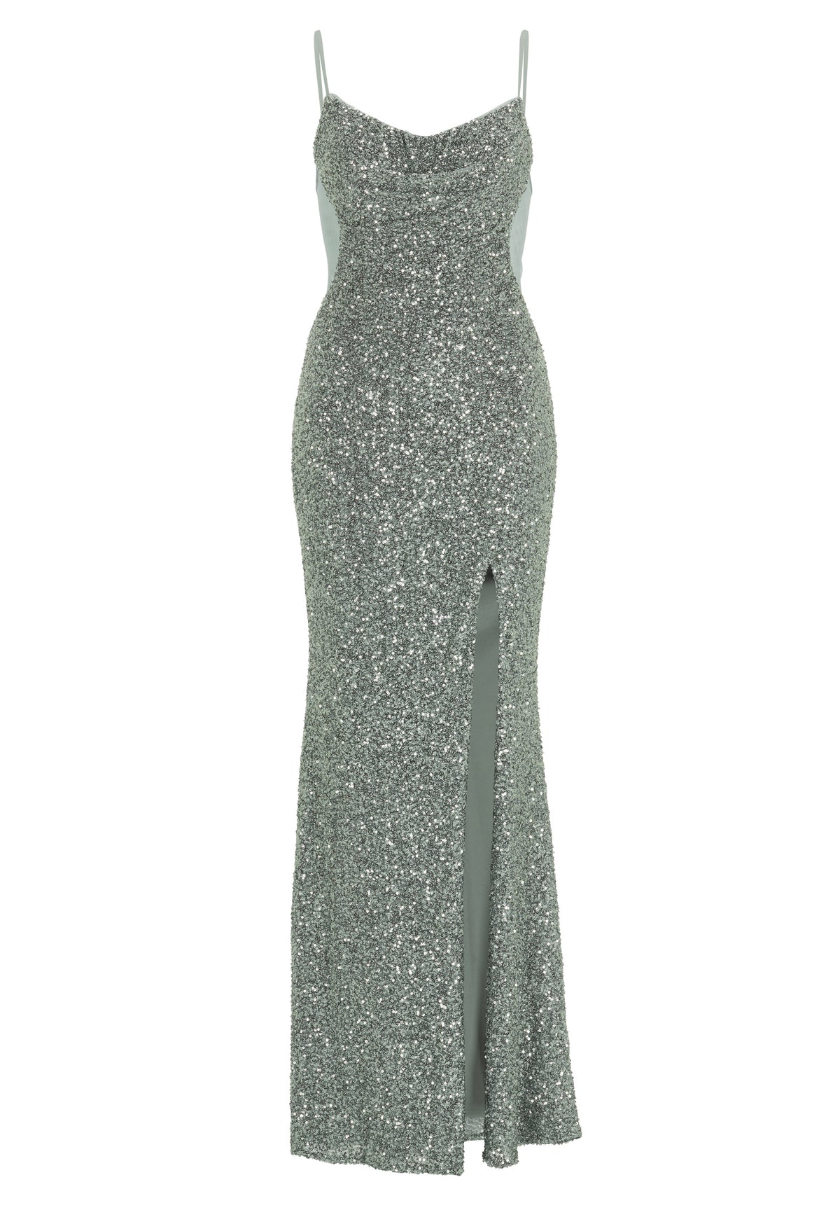 Slipdress mit transparenter Rückenpartie