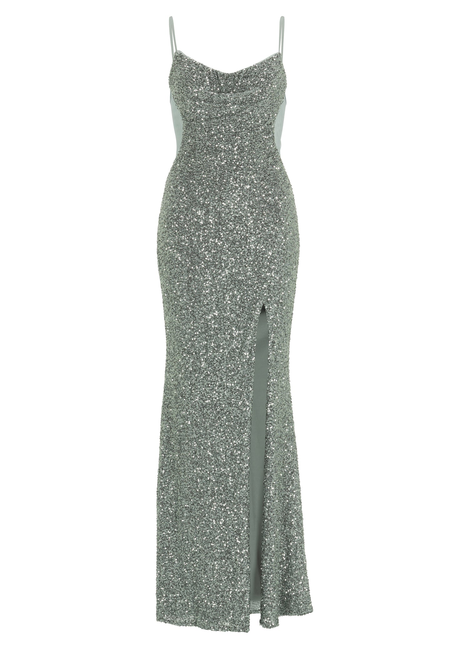 Slipdress mit transparenter Rückenpartie