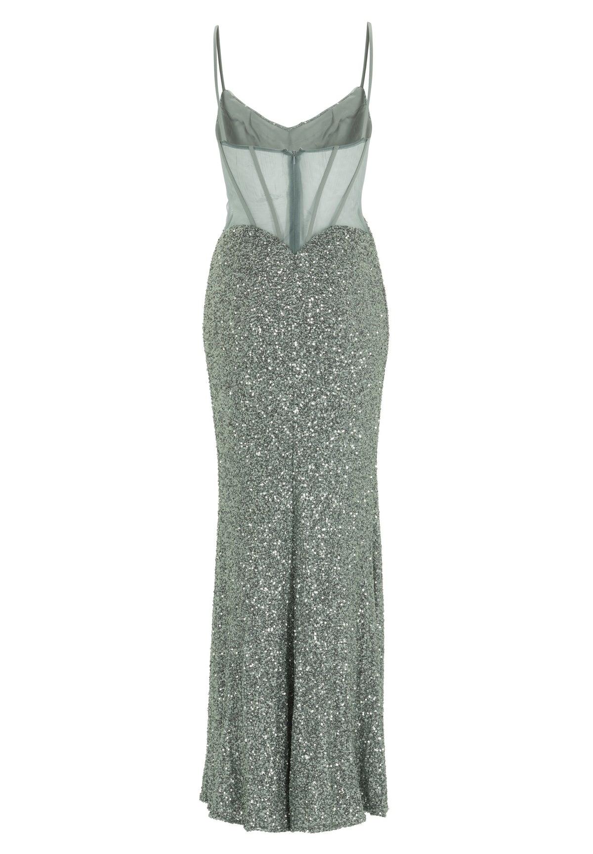 Slipdress mit transparenter Rückenpartie