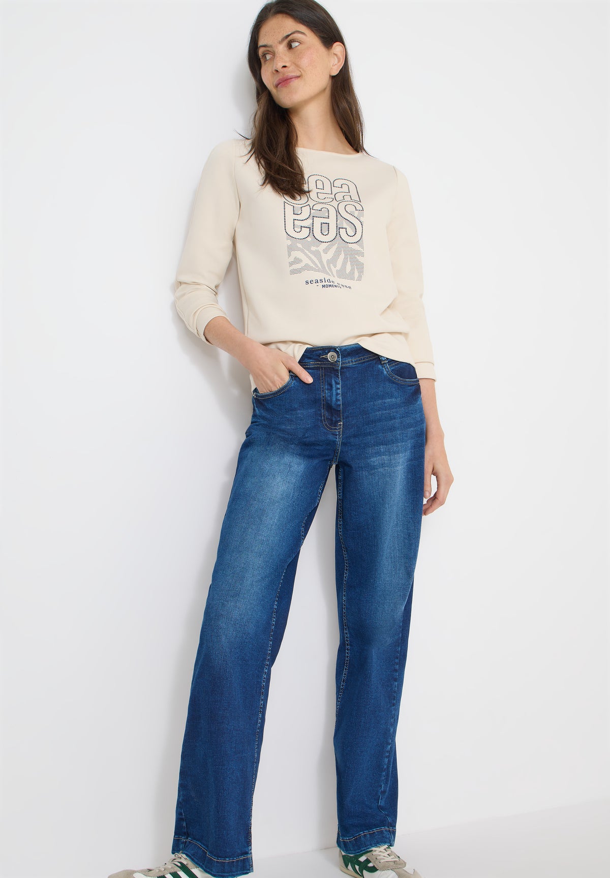 Silk-Touch Stickerei Shirt