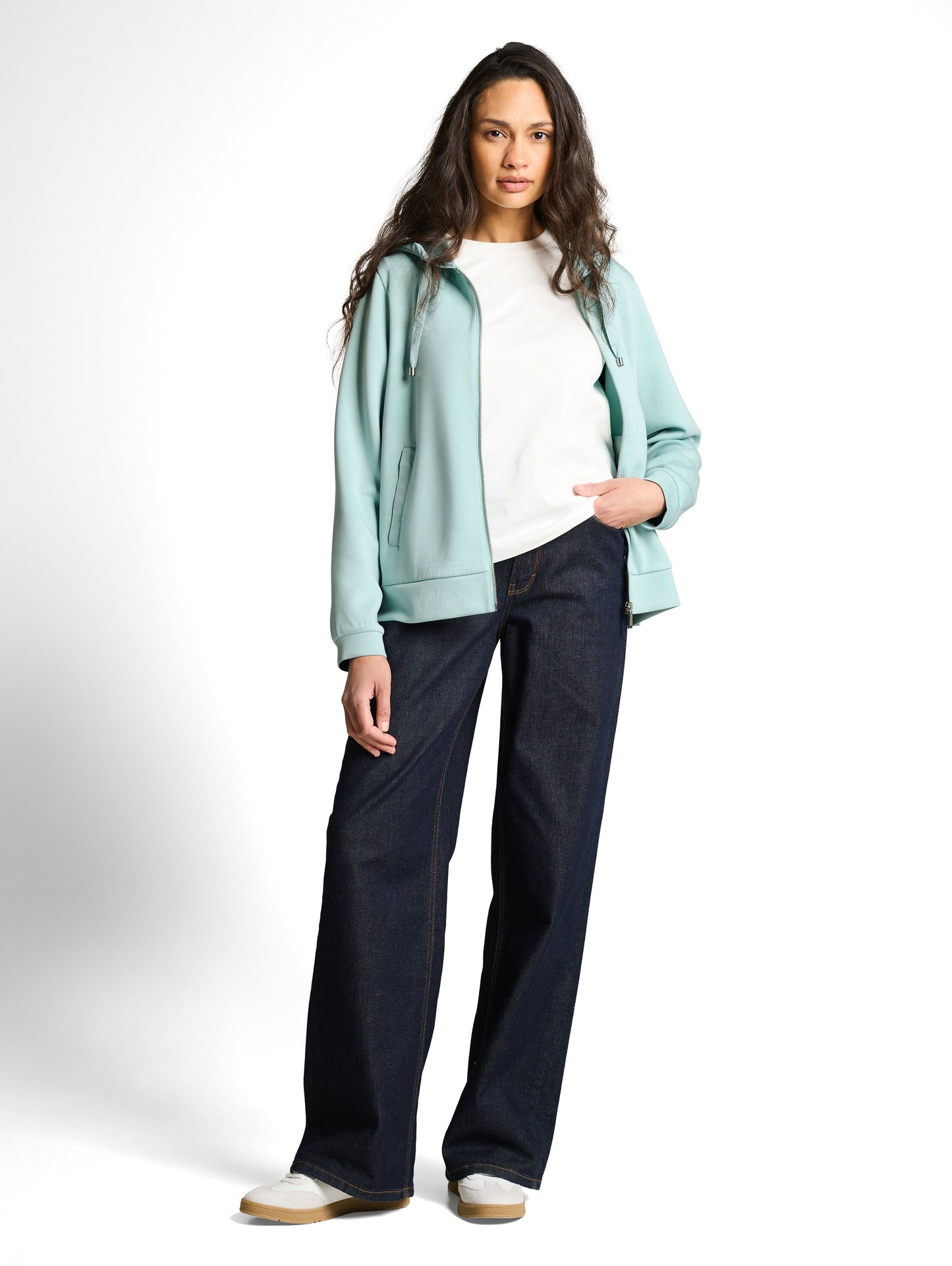 Hoodie Sweatjacke aus Scuba