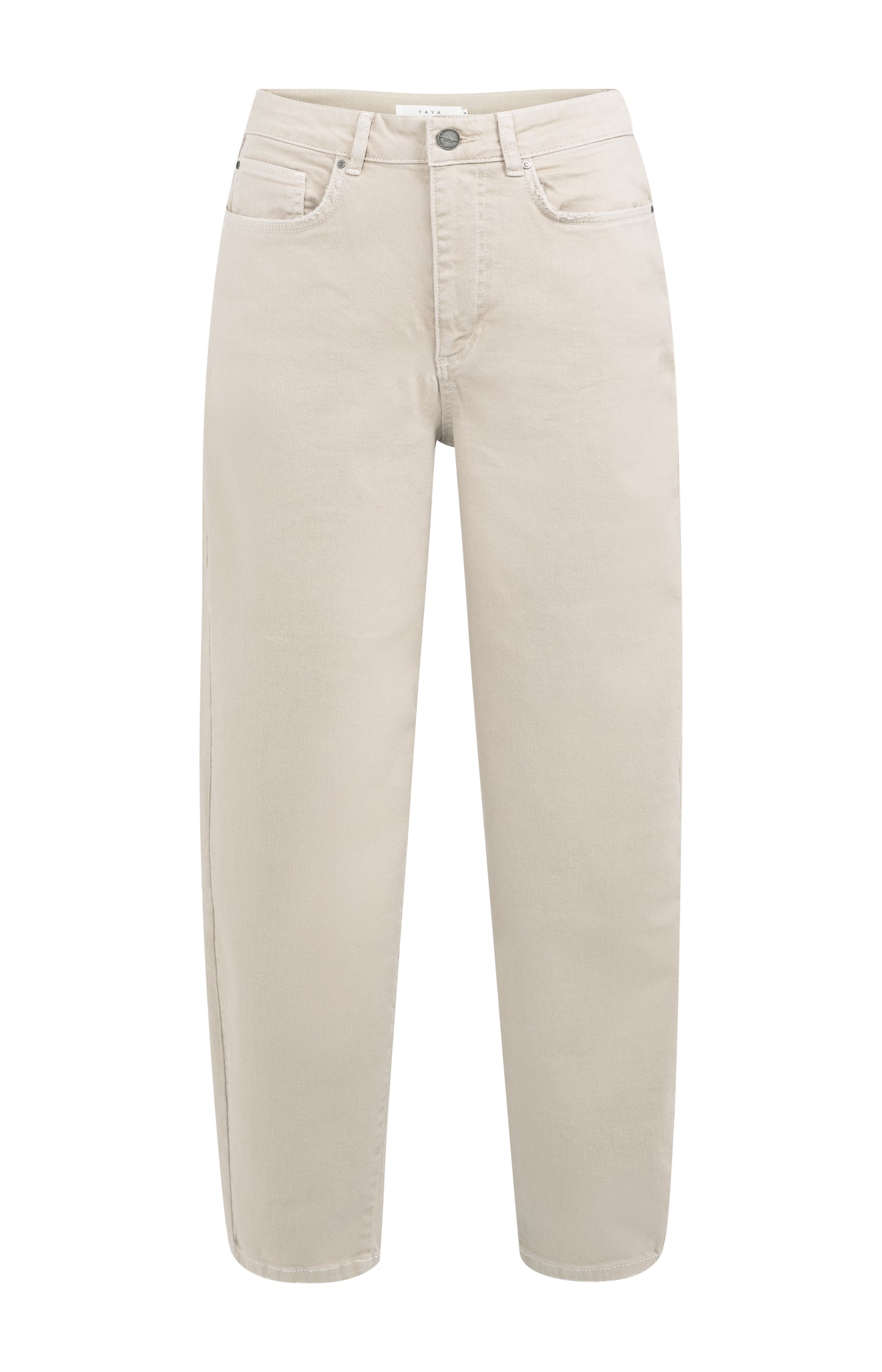 Beige Jeans mit hoher Taille, OXFORD TAN BROWN