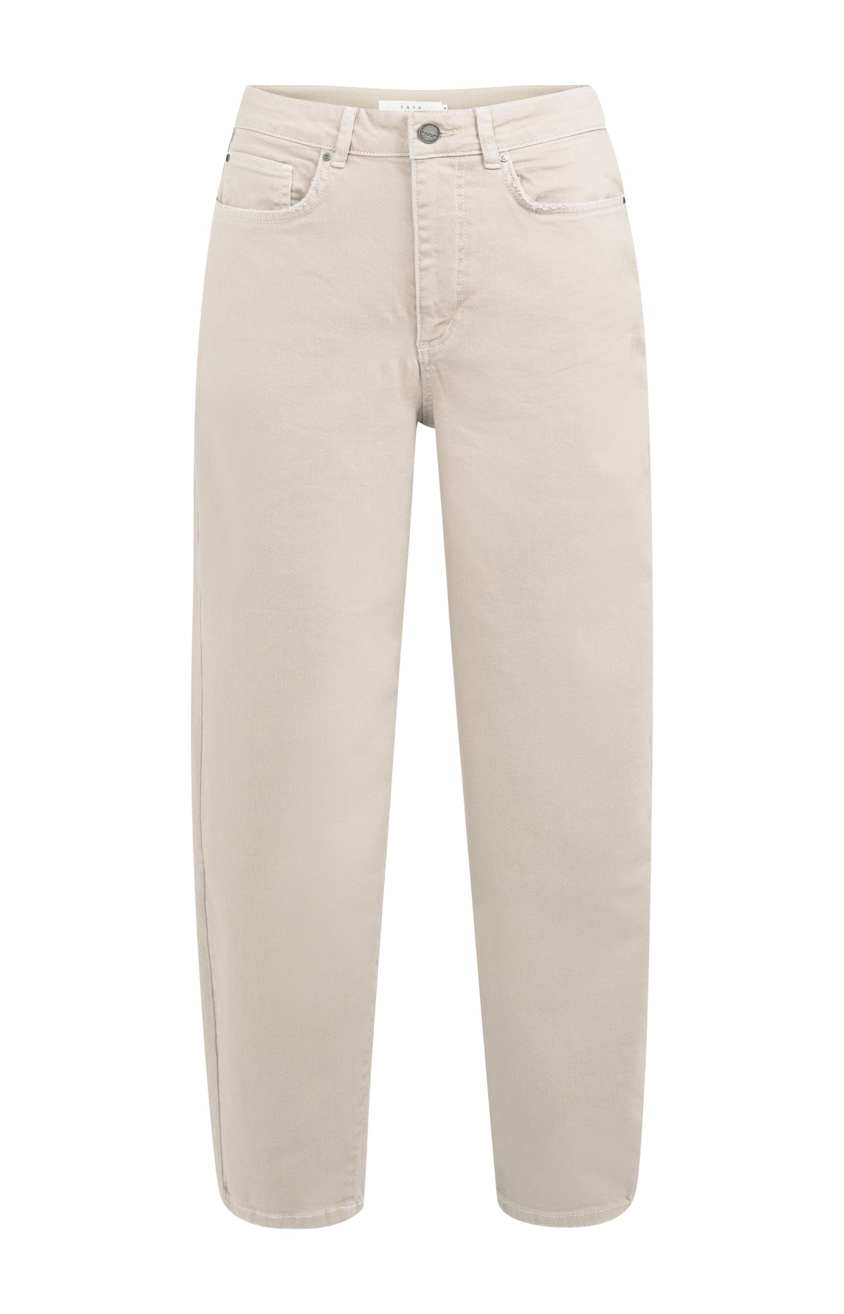 Beige Jeans mit hoher Taille, OXFORD TAN BROWN