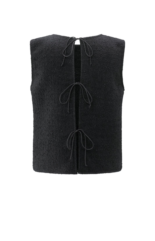 Oberteil mit Schleifen, BLACK