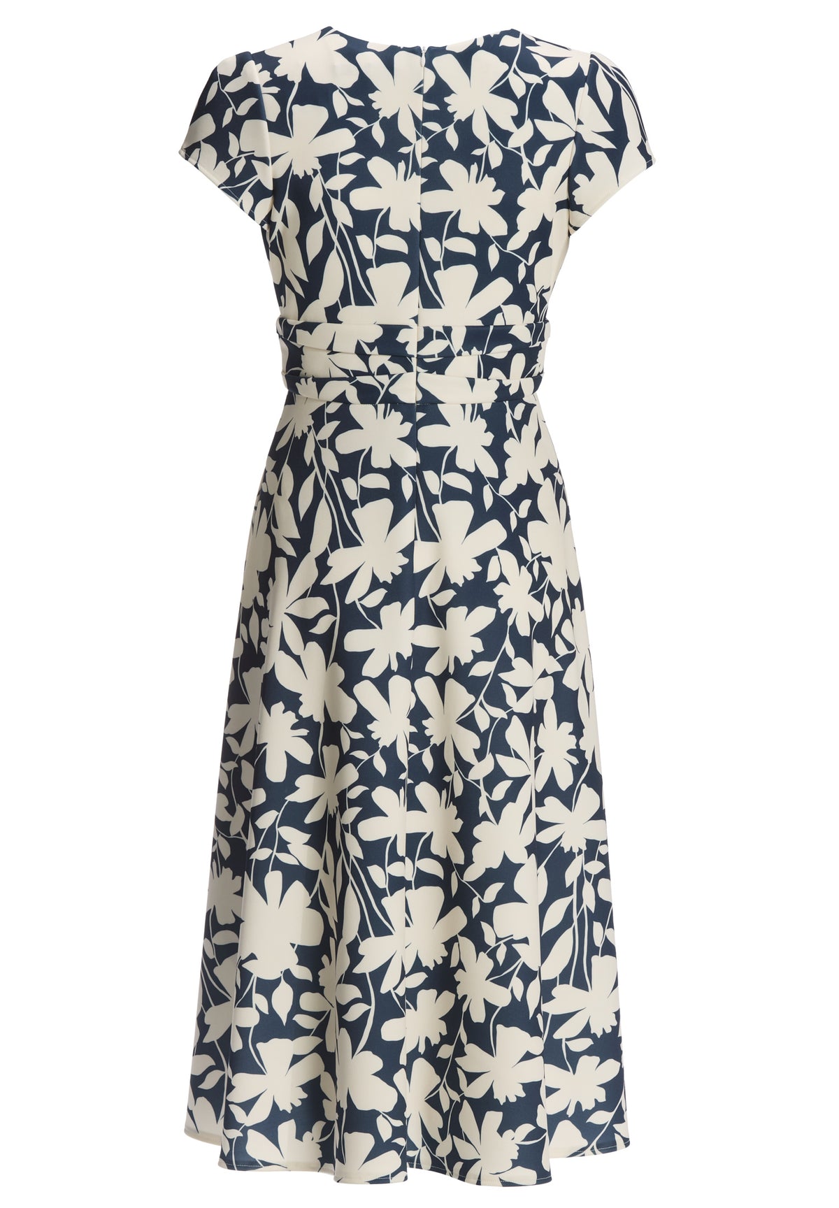 Midi Kleid aus bedrucktem Scuba