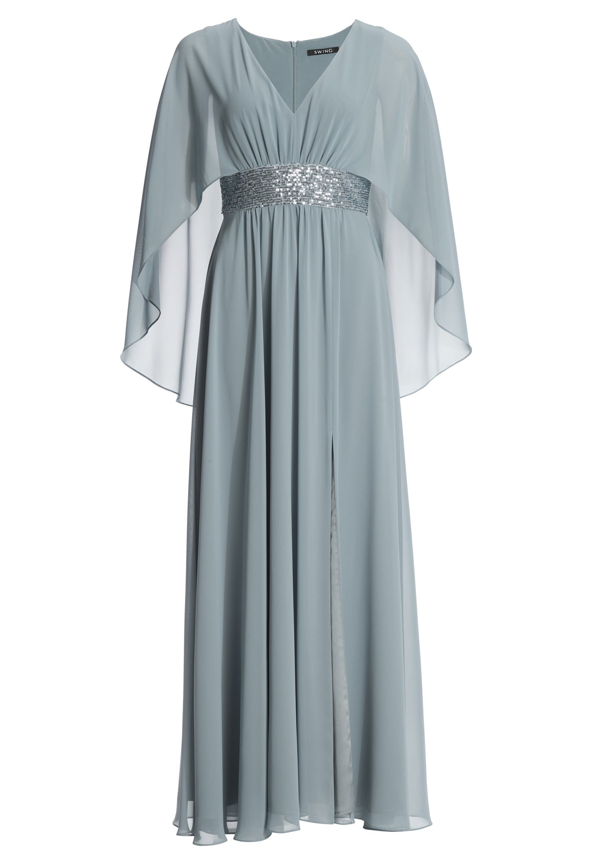 Abendkleid mit Cape aus Chiffon
