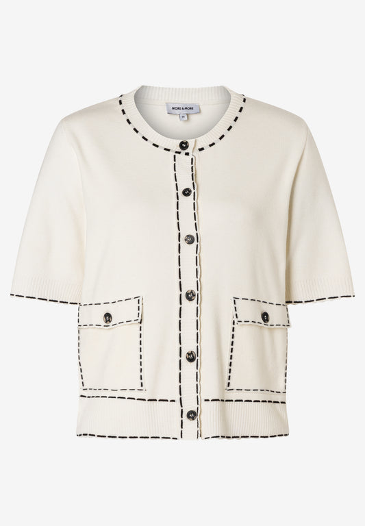Cardigan mit Kontrastnaht