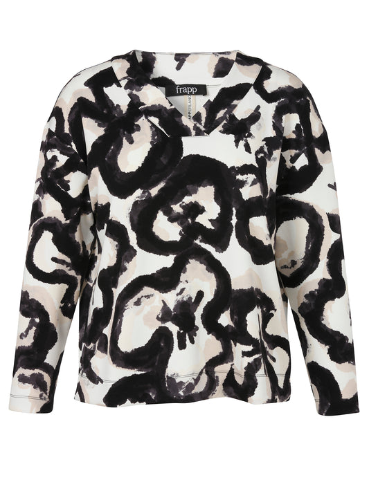 Sweatshirt V-Ausschnitt 1/1 Arm Druck