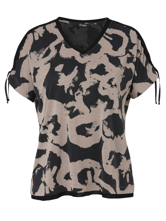 T-Shirt V-Ausschnitt ohne Arm Druck