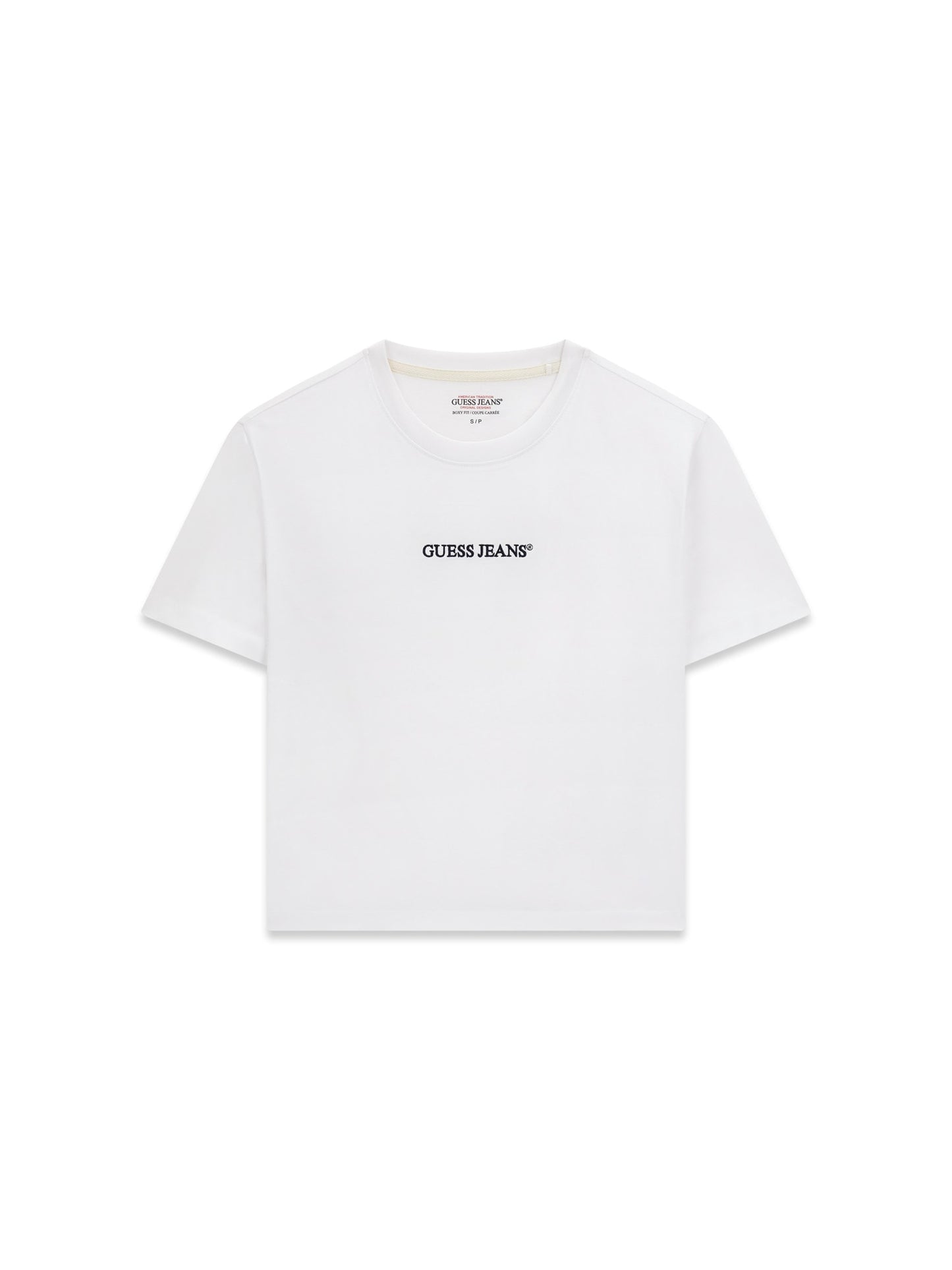 GJ SS CN BOXY EMBRO LOGO TEE