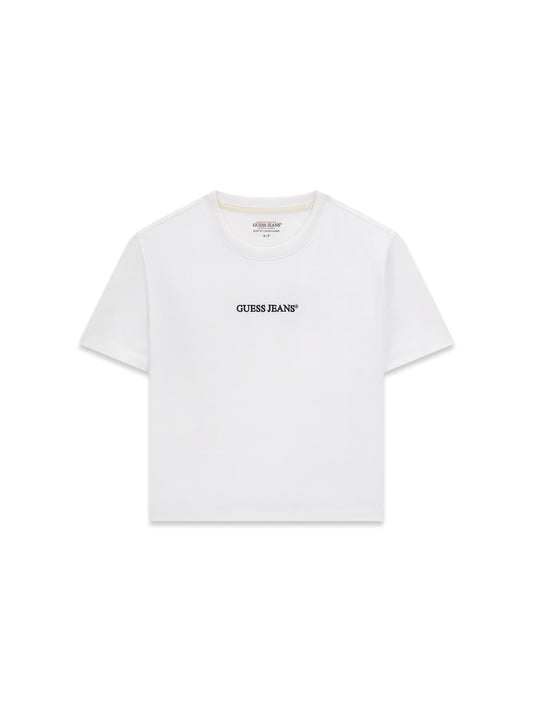GJ SS CN BOXY EMBRO LOGO TEE