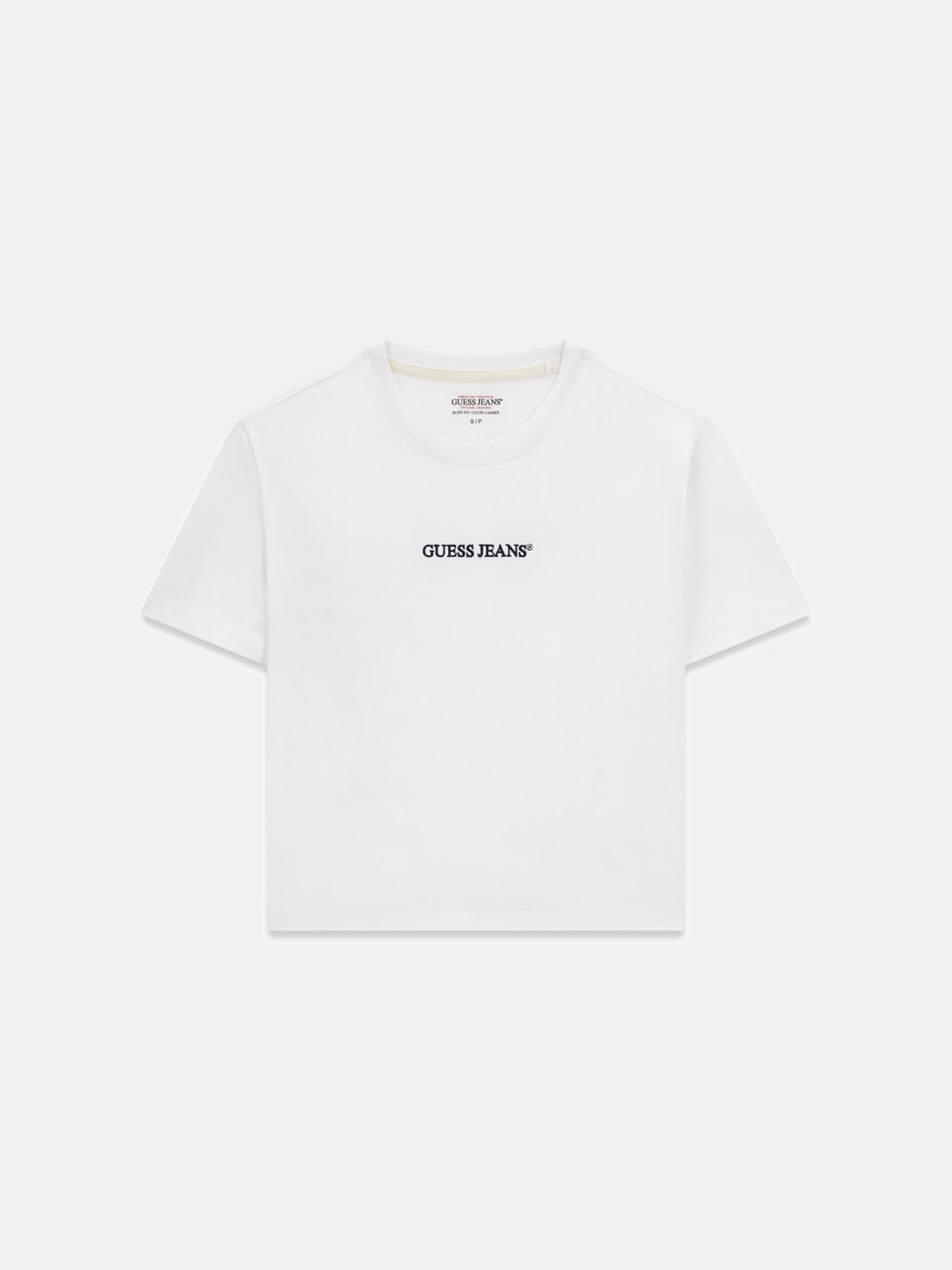 GJ SS CN BOXY EMBRO LOGO TEE