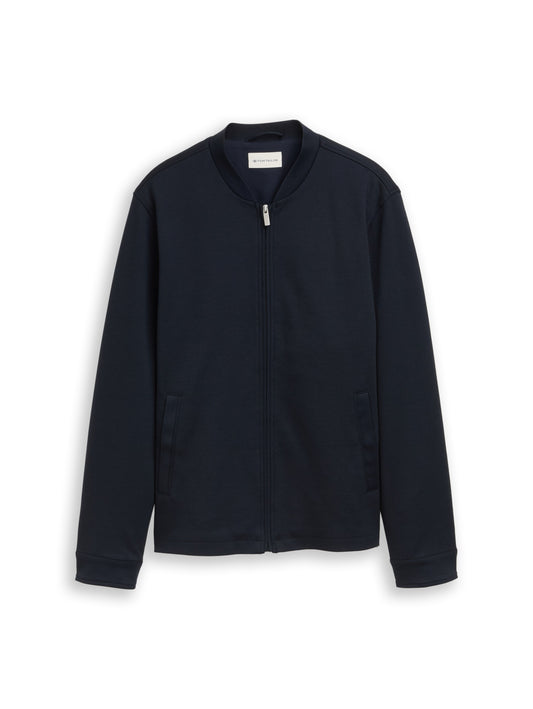 Piqué Bomberjacke mit Eingriffstaschen