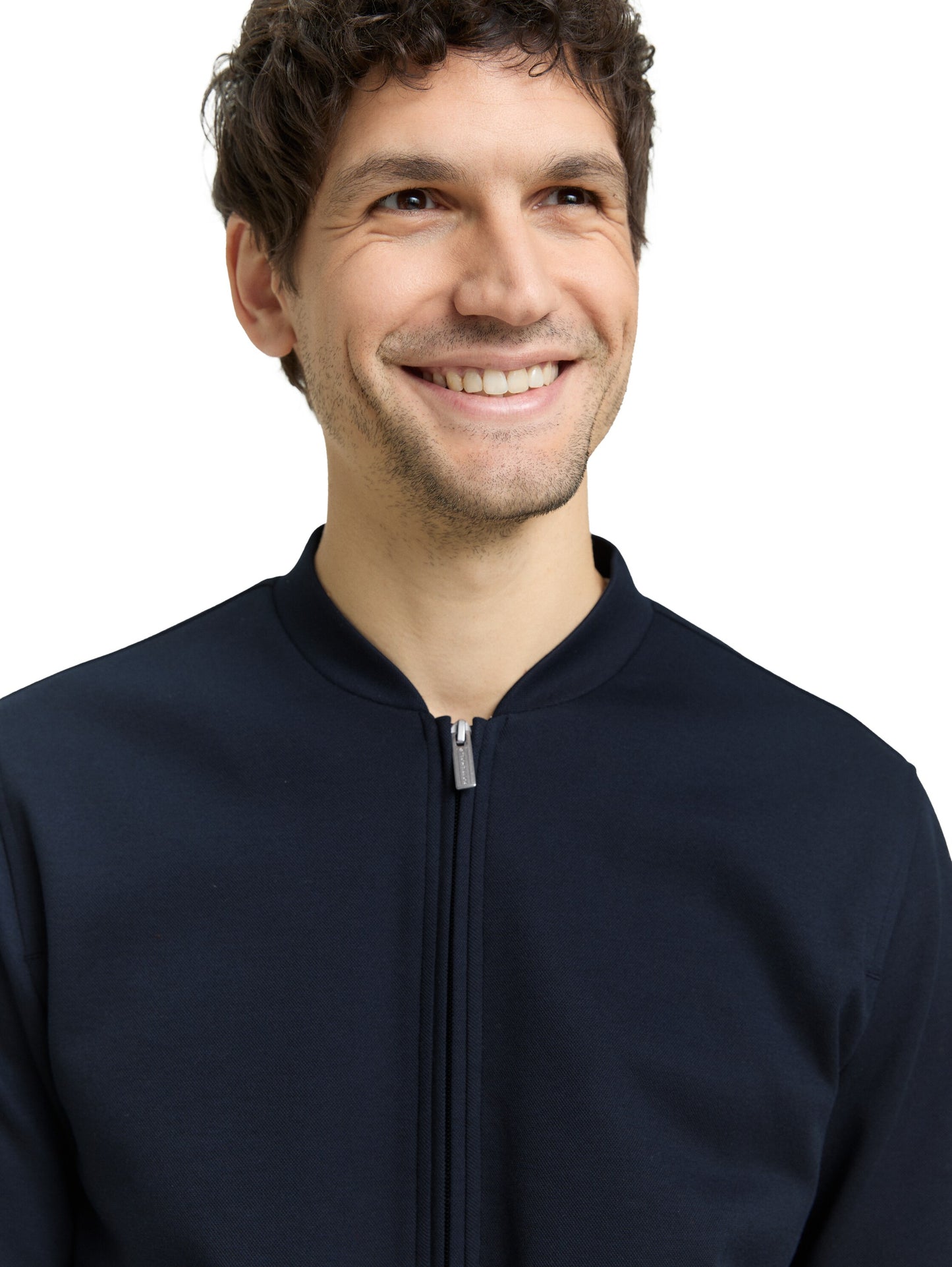 Piqué Bomberjacke mit Eingriffstaschen