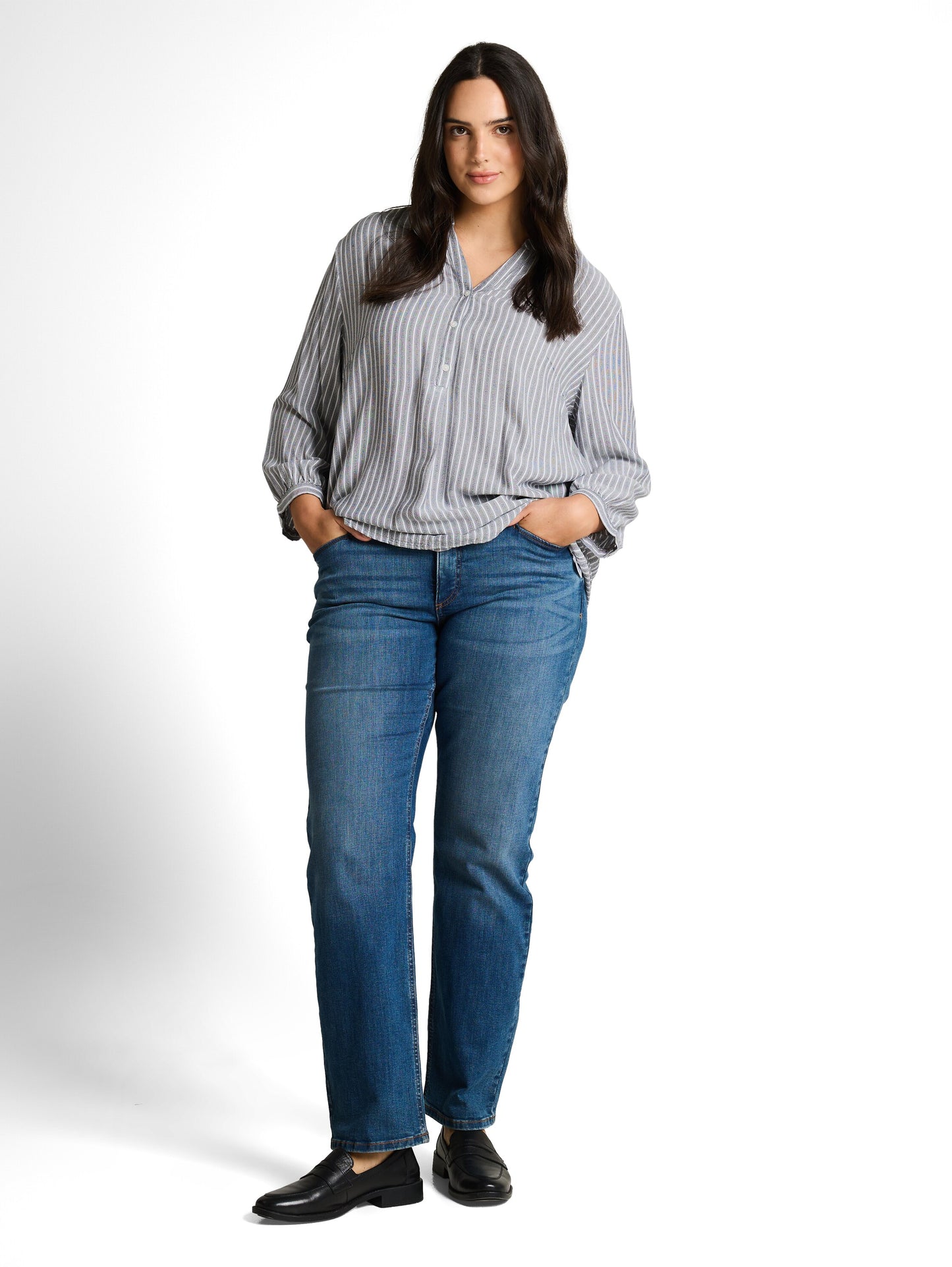Plus Size - Bluse mit Streifenmuster