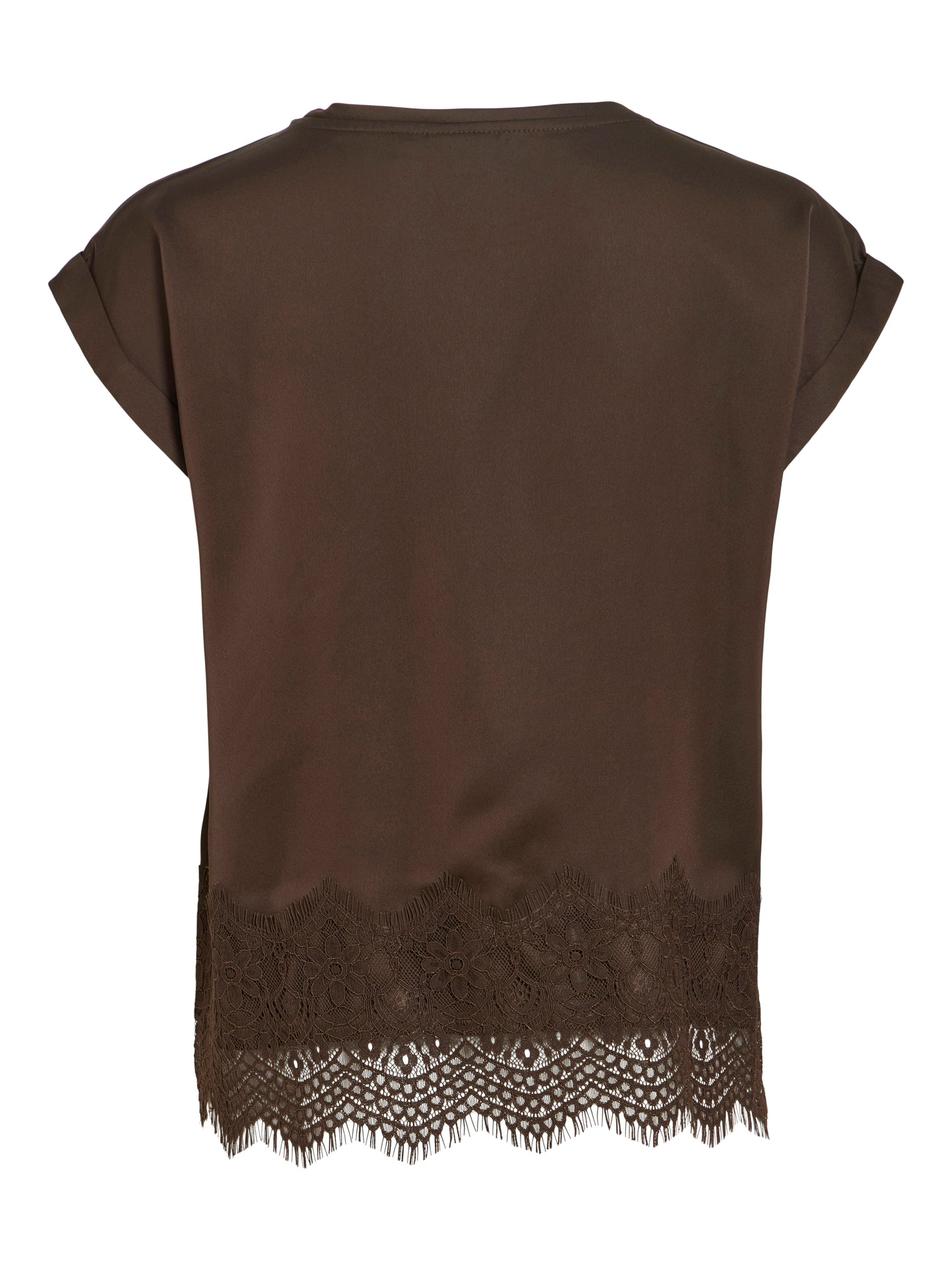 VIELLETTE S/S FULL SATIN LACE TOP - NOOS