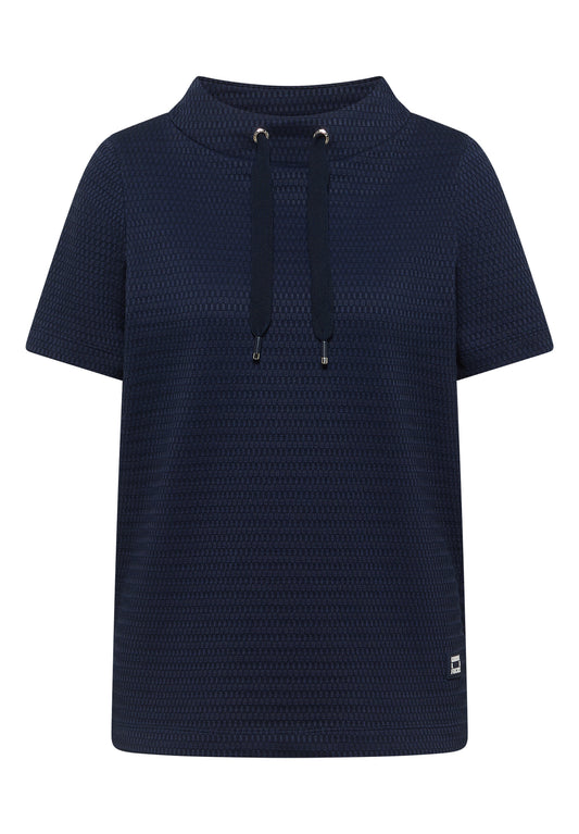 Shirt mit Funnel Neck im Two-Tone-Look