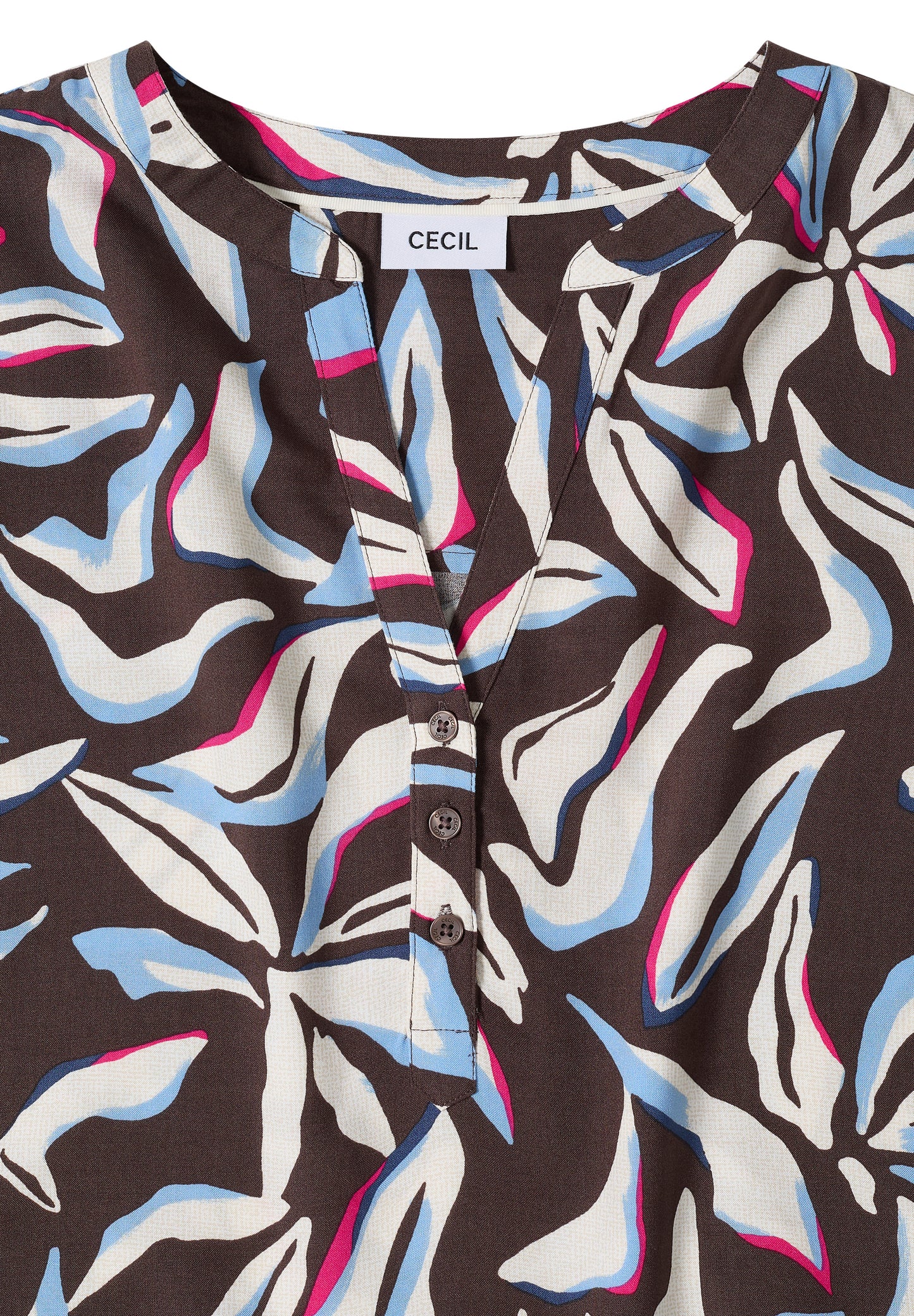 Kurzarm Bluse mit floralem Muster