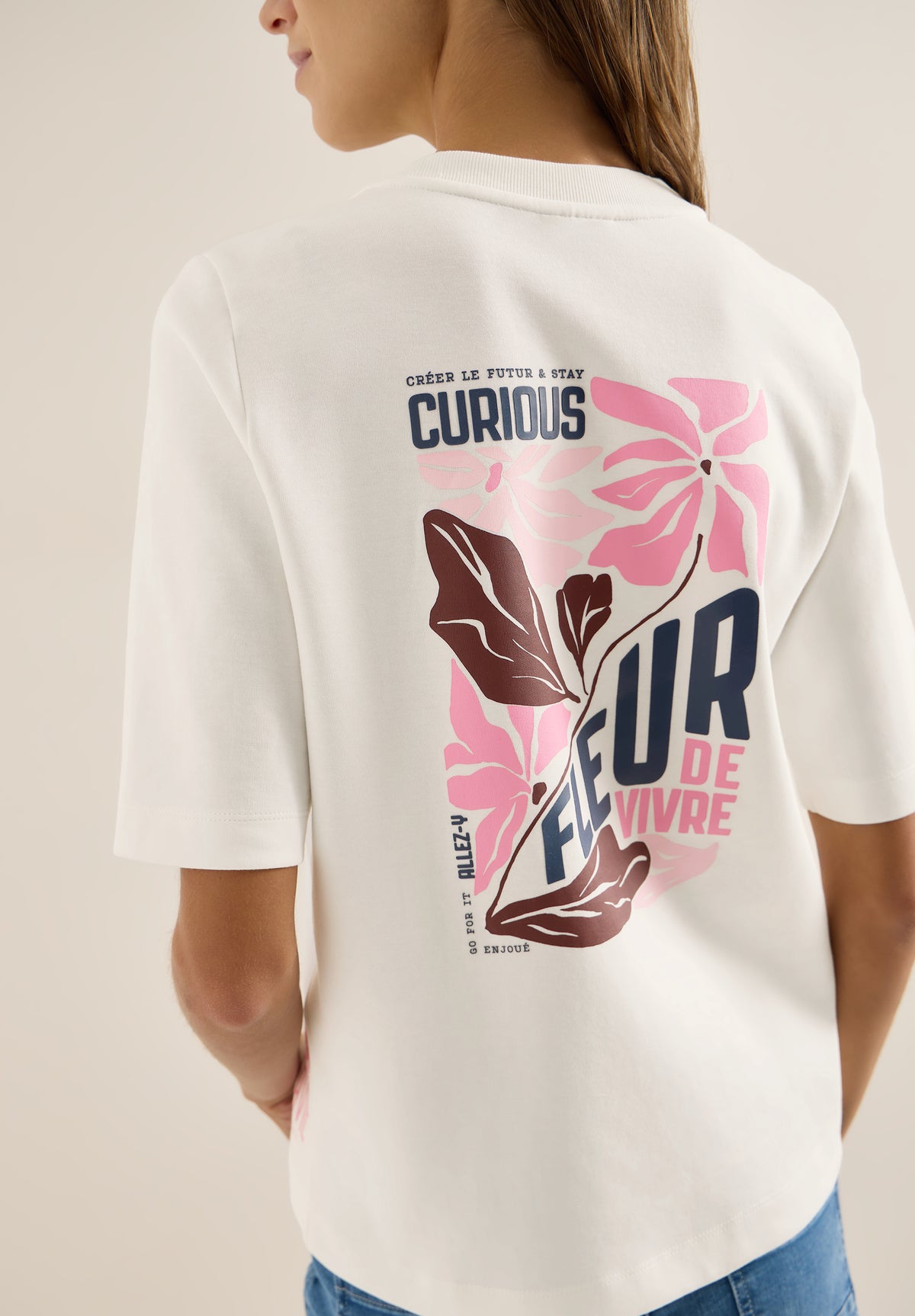 Kurzarm Sweatshirt mit Backprint