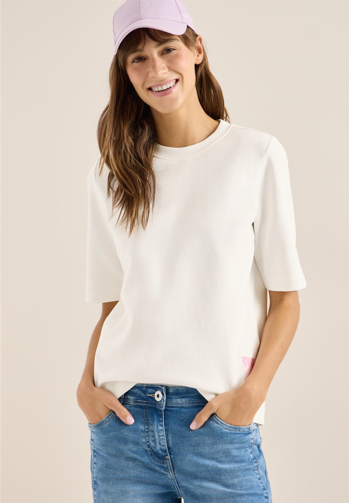 Kurzarm Sweatshirt mit Backprint