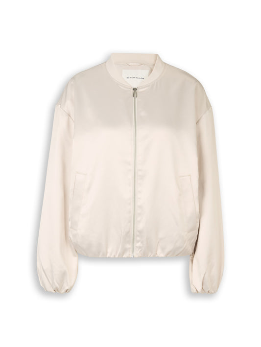 Satin Blouson Jacke mit Bomberkragen