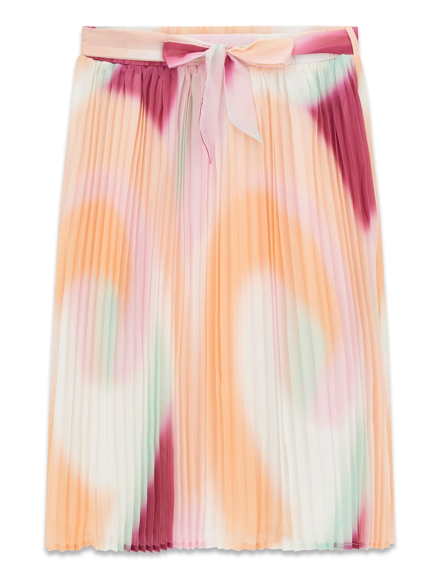 CHIFFON PLEATED WRAP SKIRT