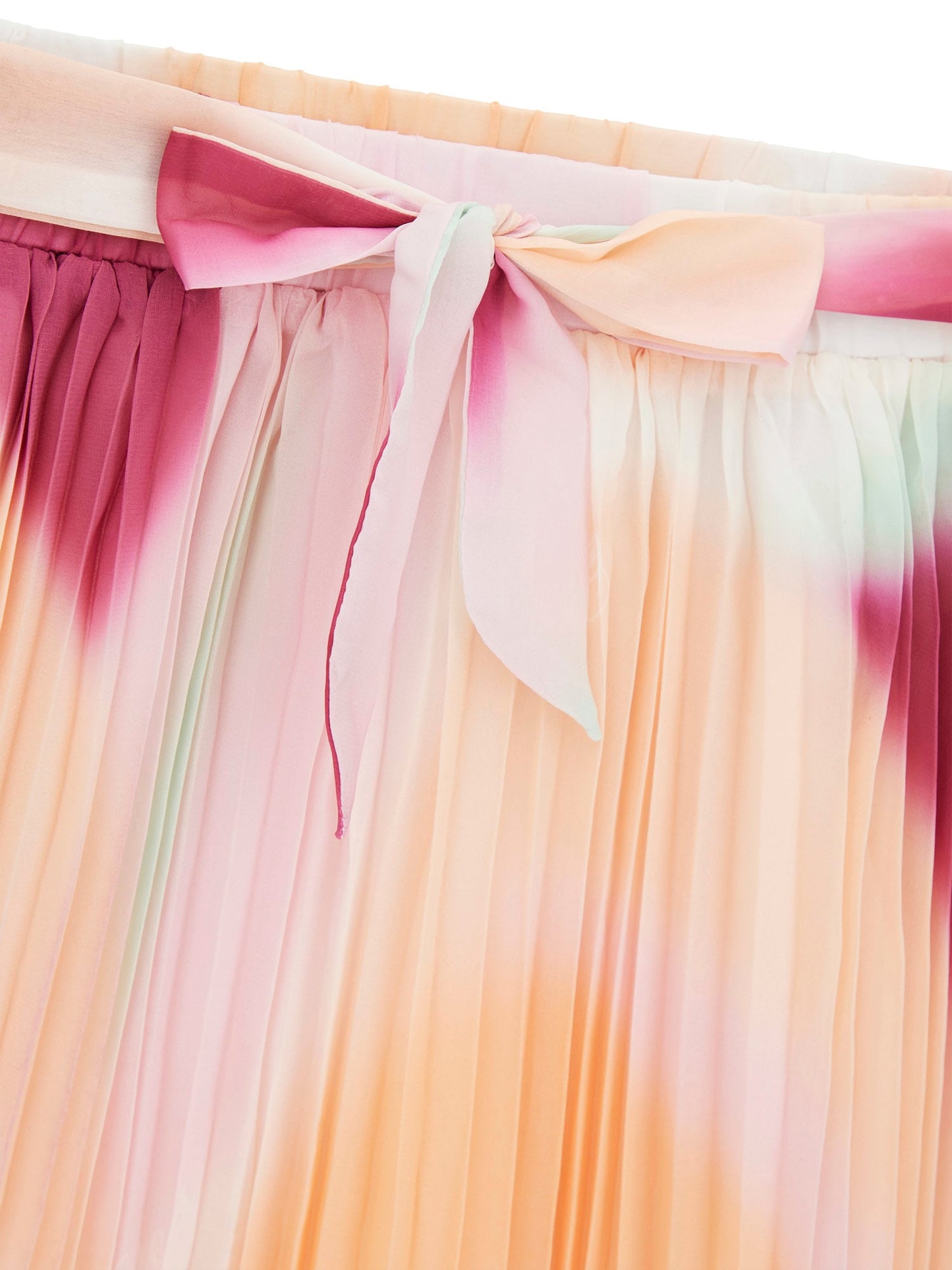 CHIFFON PLEATED WRAP SKIRT