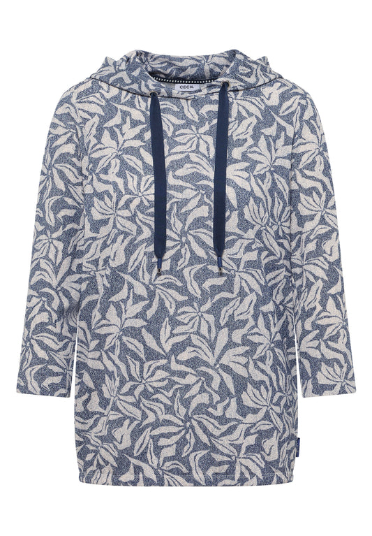 3/4-Arm Shirt mit floralem Print