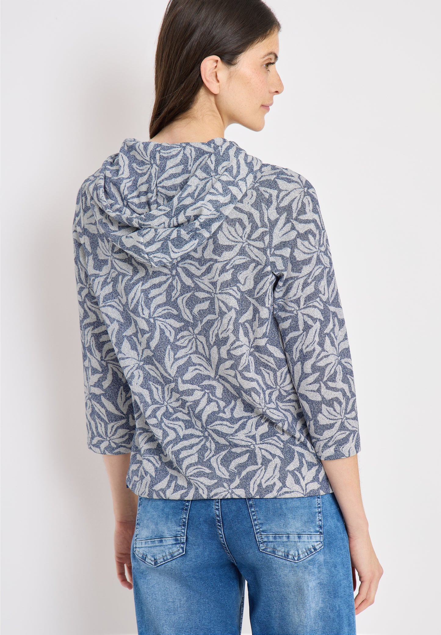 3/4-Arm Shirt mit floralem Print