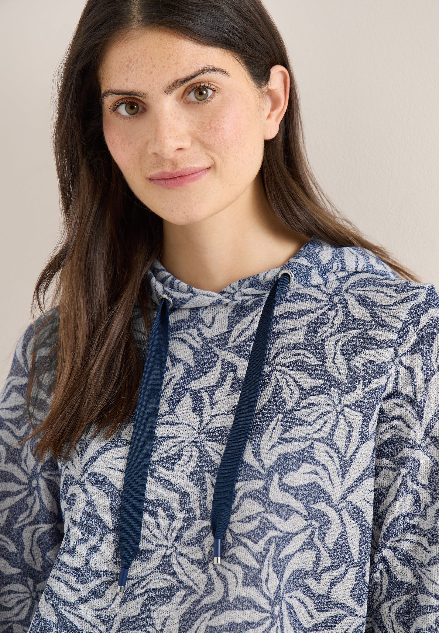 3/4-Arm Shirt mit floralem Print